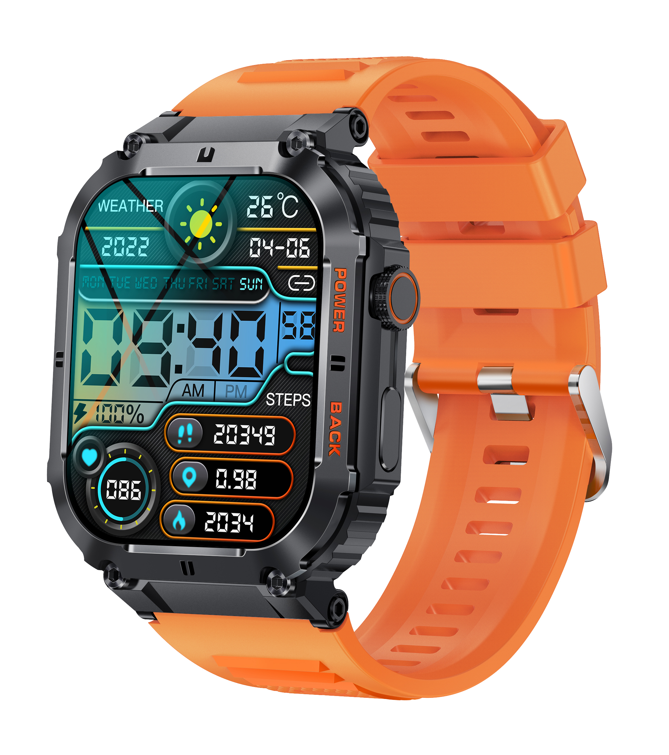 FilesImagesHighresolutionimagesDENVERSWC-191O(1) DENVER SWC-191O Smartwatch orange - Image 1