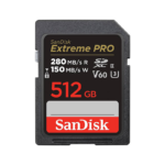 SanDisk SD Card 512GB Extreme Pro UHS-II, V60, 280/150MB/s, C10