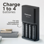 Panasonic charger (2h) with 4 eneloop pro AA batteries (K-KJ55HCD40E) - Image 3