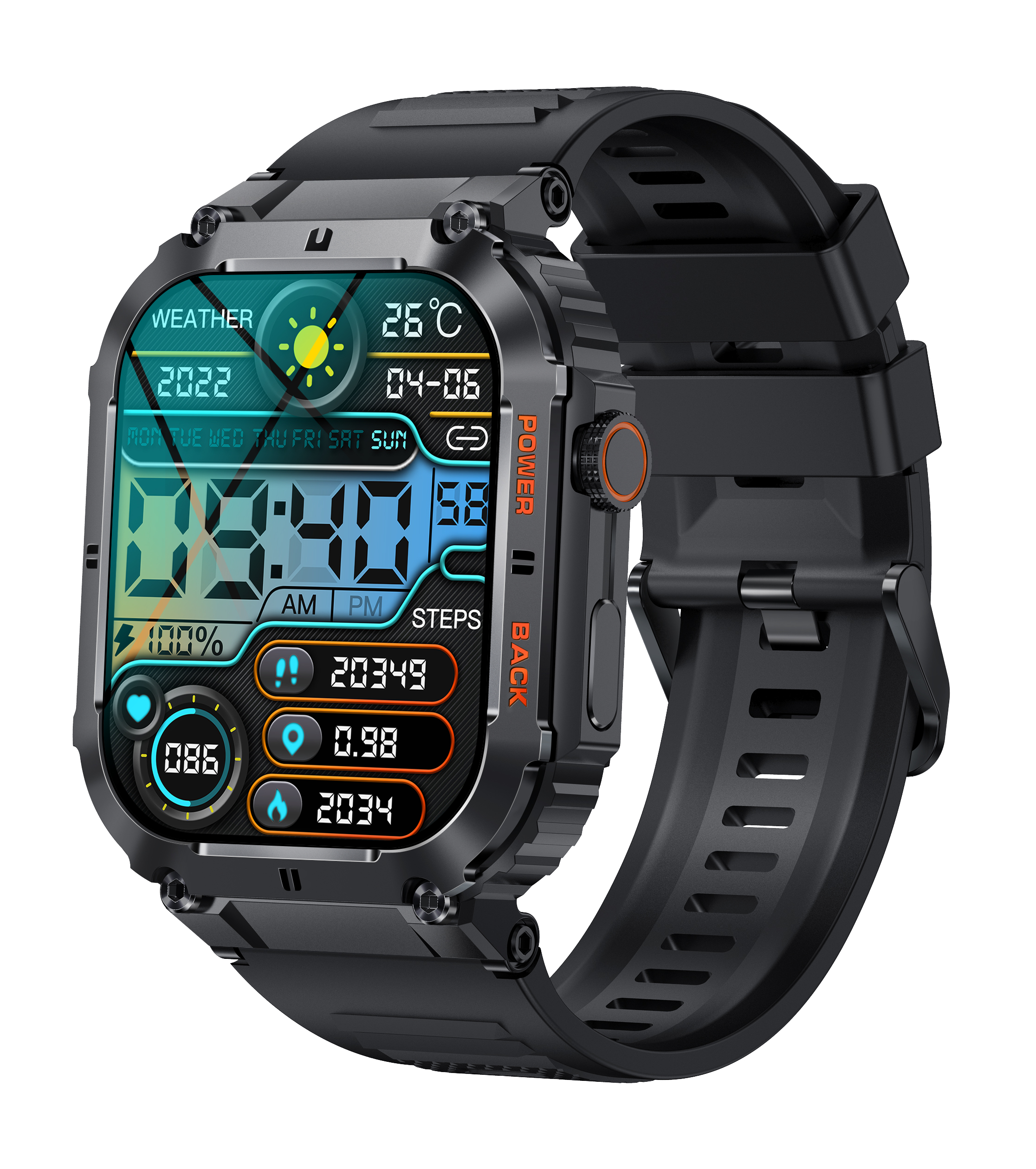 denverswc-191b(1) DENVER SWC-191B Smartwatch black - Image 1