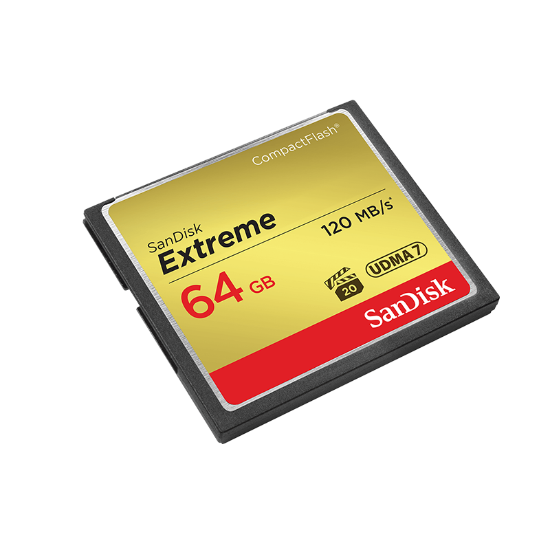 extreme-compactflash-64gb (1) SanDisk Compact Flash Card 64GB Extreme 120MB/s, 85MB/s write, UDMA7 - Image 1
