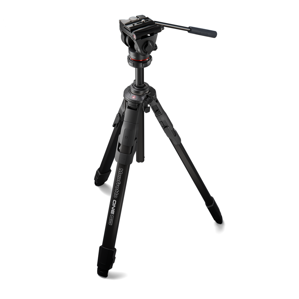 video-tripod-with-heads-manfrotto-mkonea-500x Manfrotto Tripod MKONEA-500X Alu. with 500X Fluid head - Image 1